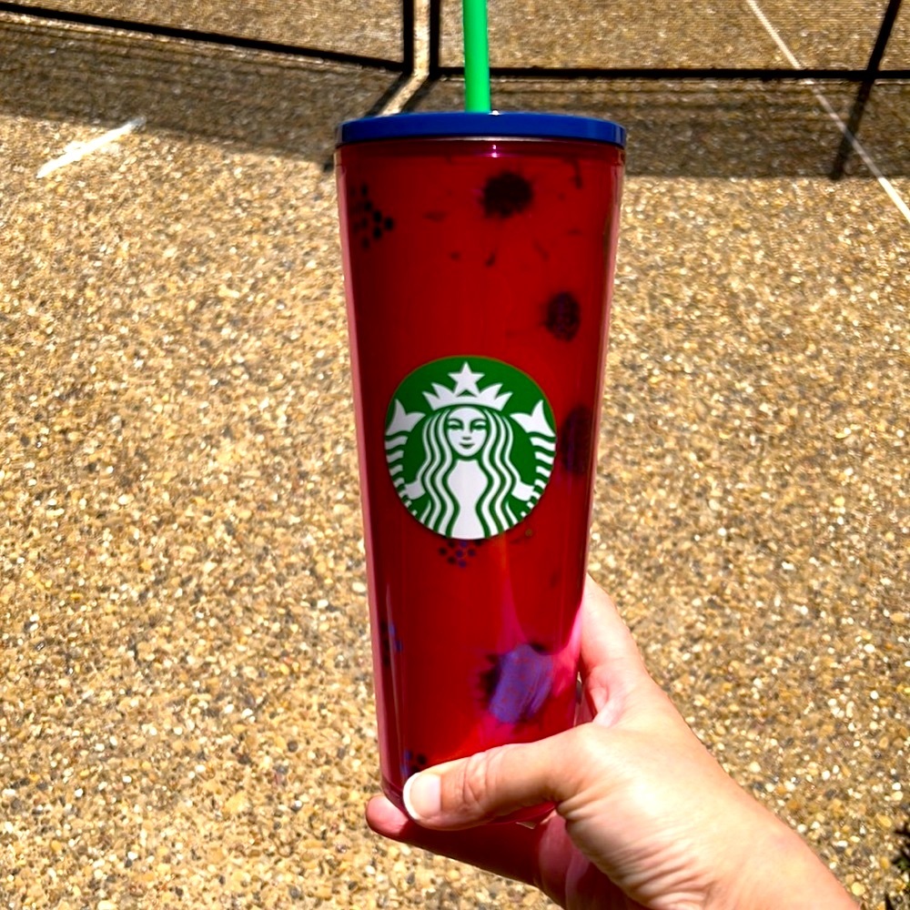 Summer 2022 flower Starbucks cold cup tumbler venti size NWT